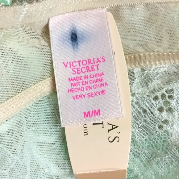 NWT Victorias Secret Sexy Seduction Lace Garter Skirt Mint Green 💚 Size M - Picture 8 of 16
